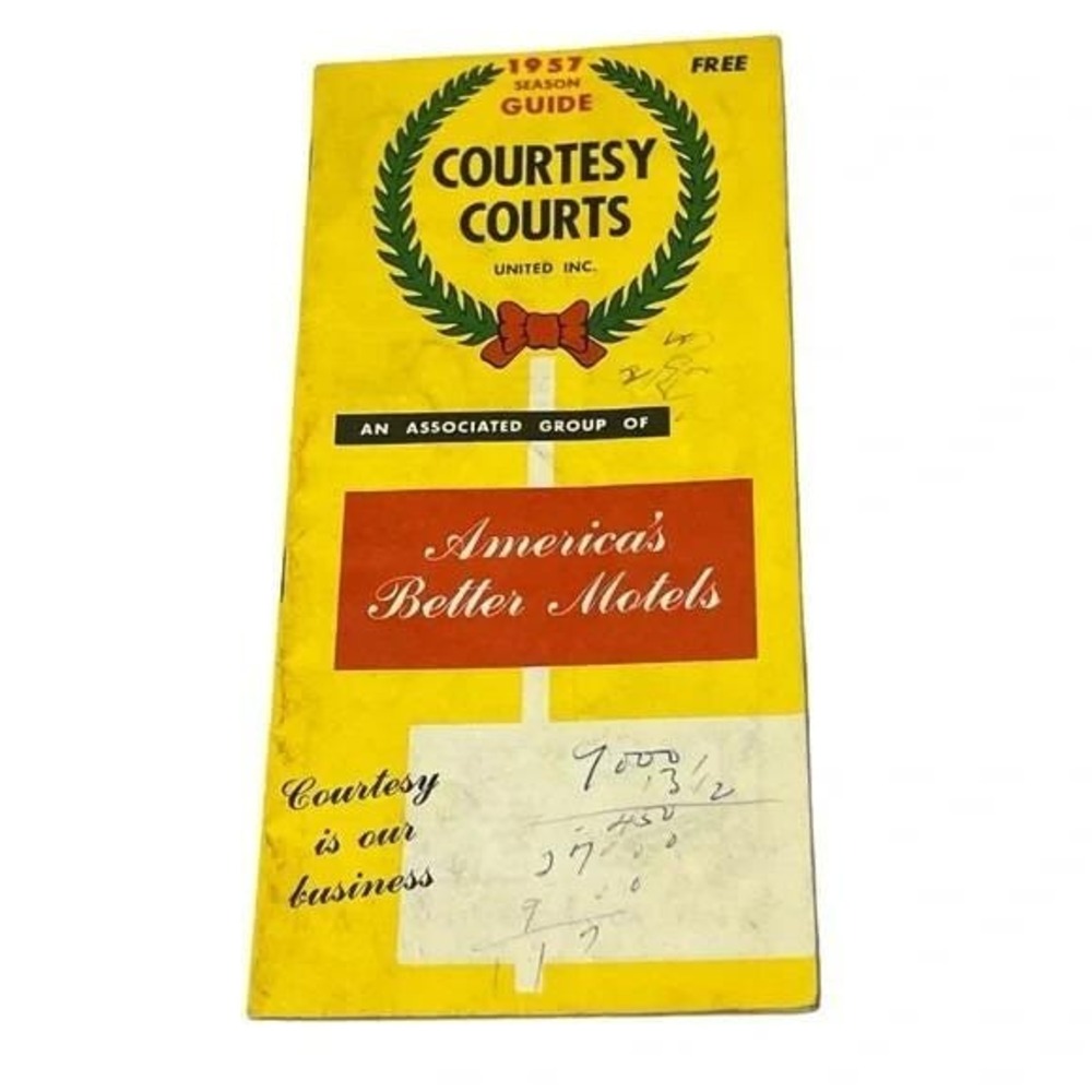 1957 Season Guide Courtesy Courts Americas Better Motels Vintage BBX